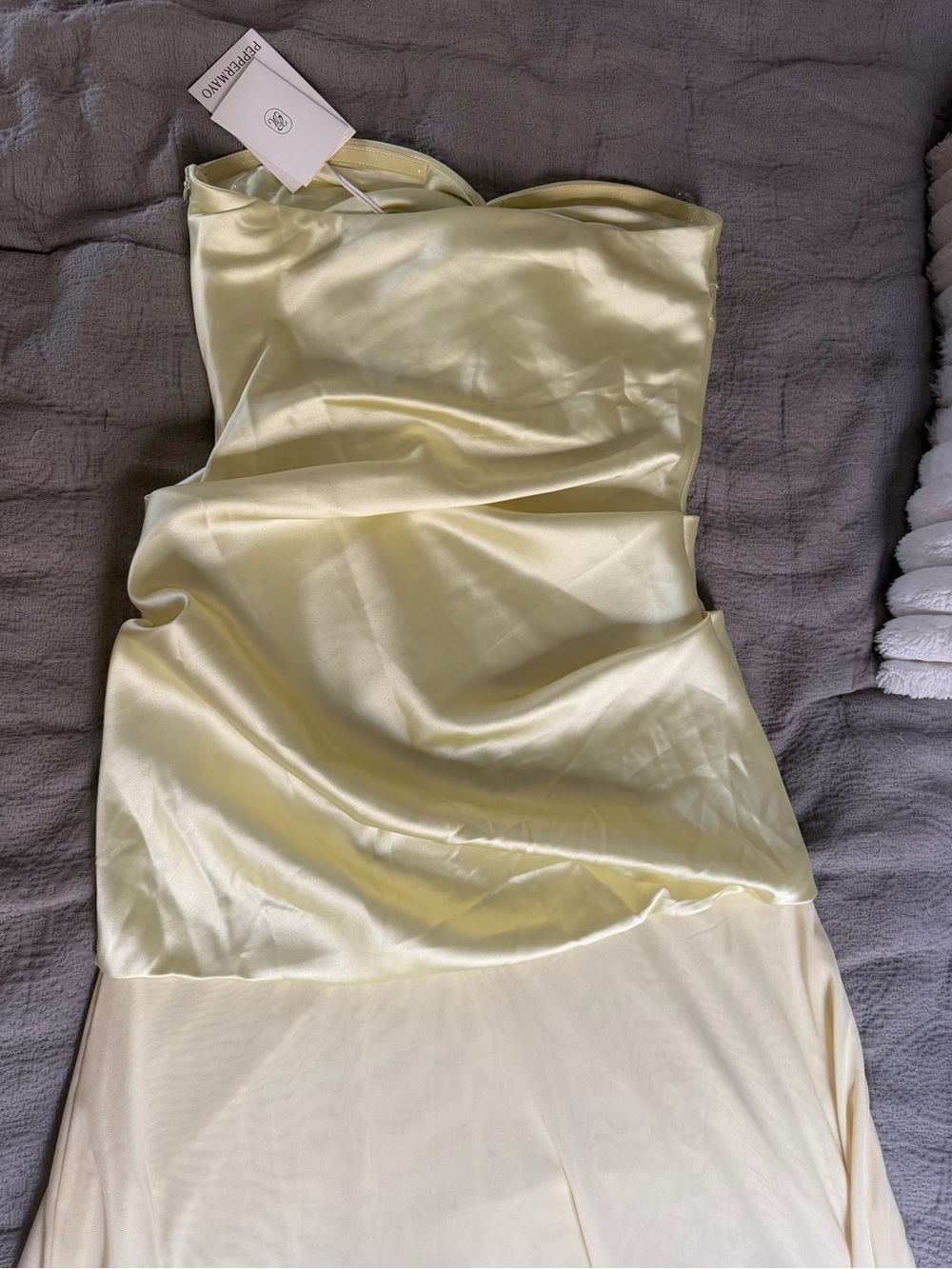 Peppermayo Strapless Butter Yellow Maxi Dress - Picture 13 of 13